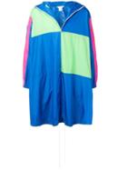 Comme Des Garçons Shirt Boys Colour Block Hooded Parka - Blue