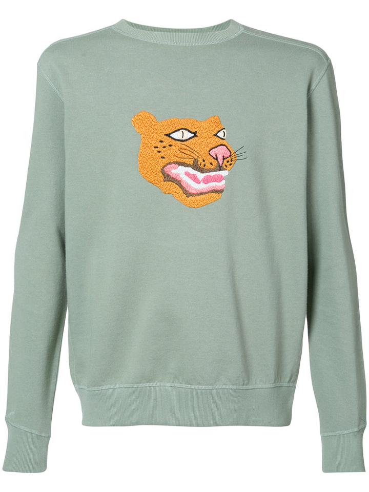 Maharishi - Embroidered Tiger Sweatshirt - Men - Cotton - S, Green, Cotton
