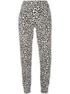 Norma Kamali Leopard Print Leggings - Black