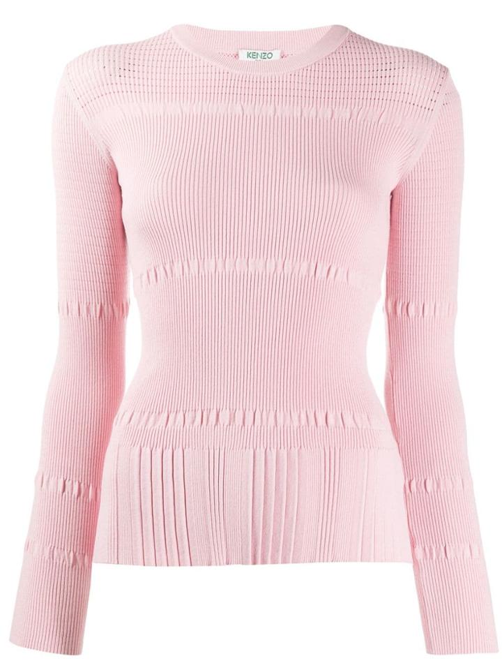 Kenzo Ribbed Knit Sweater - Pink