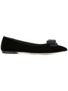 Giuseppe Zanotti Design Embellished Bow Ballerinas - Black