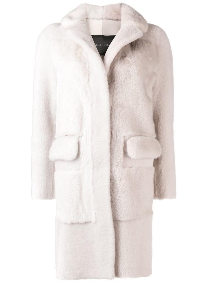 Blancha Single-breasted Fitted Coat - Nude & Neutrals