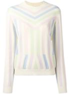 Chinti And Parker Cashmere Stripe Jumper, Women's, Size: Small, White, Cashmere