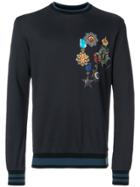 Dolce & Gabbana Crest Print Sweatshirt - Blue