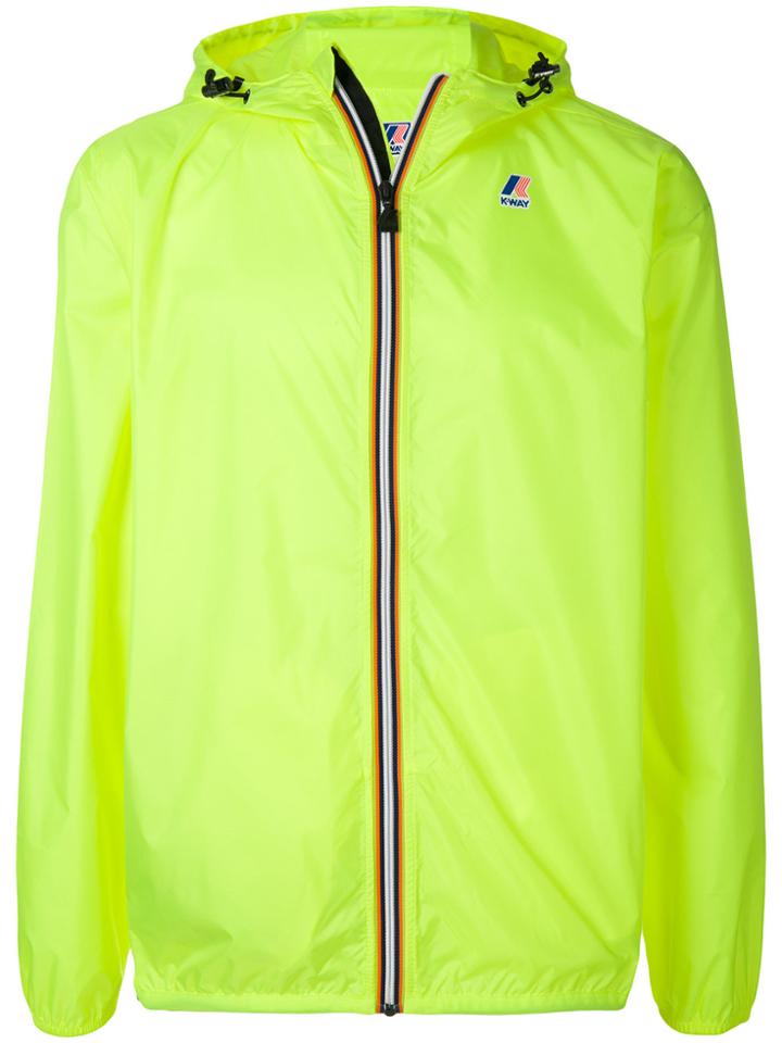K-way Contrast Zip Jacket - Yellow & Orange