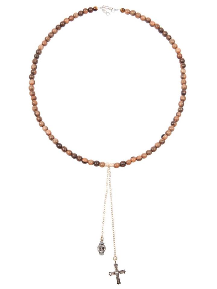 Catherine Michiels Charm Necklace, Women's, Brown