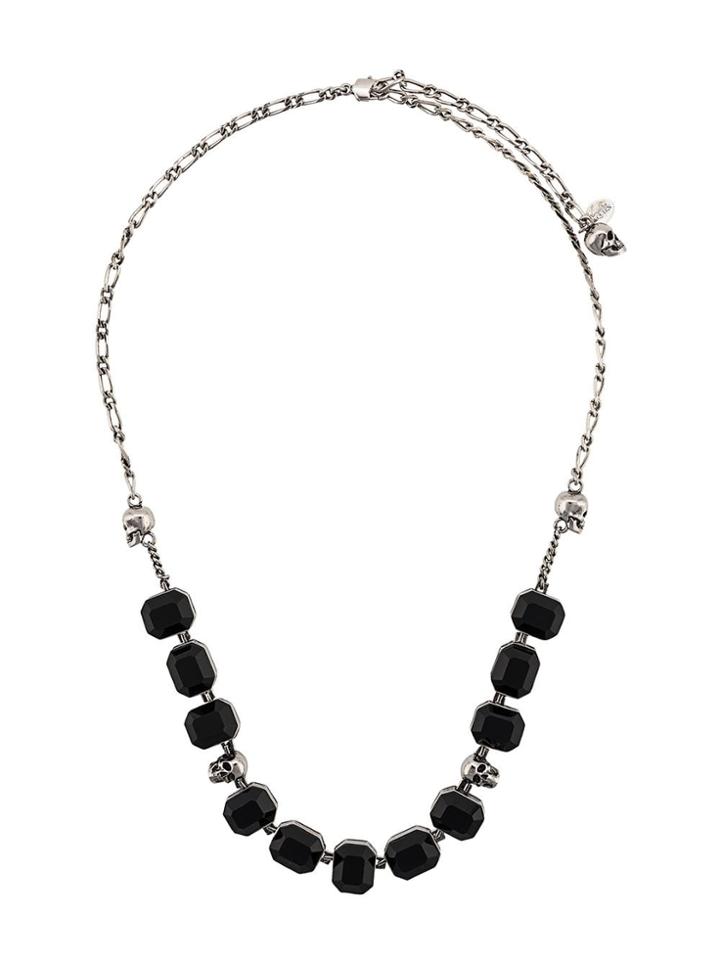 Alexander Mcqueen Gemstone Necklace - Silver