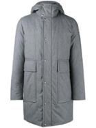 Moncler Gamme Bleu Padded Hooded Coat - Grey