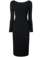 Dolce & Gabbana Fitted Cady Dress, Women's, Size: 38, Black, Viscose/spandex/elastane/acetate/silk