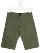 Marni Kids Drawstring Knee-length Shorts - Green
