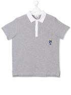 Fendi Kids Embroidered Logo Polo Shirt - Grey