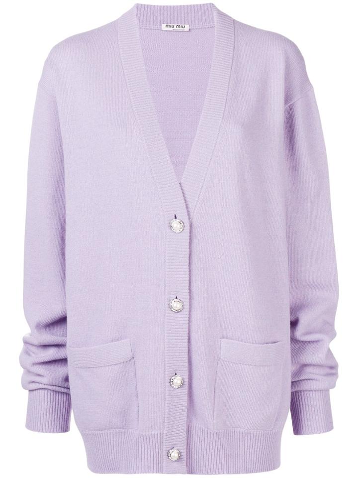 Miu Miu Deep V-neck Cardigan - Pink