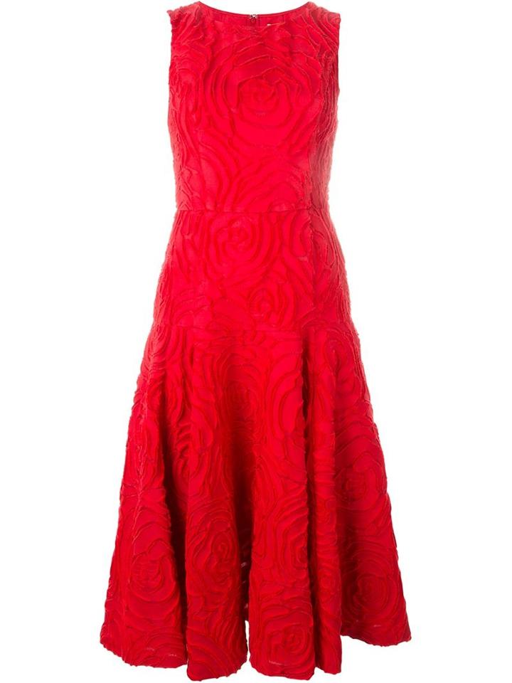 Michael Kors Jacquard Drop Waist Pleated Dress