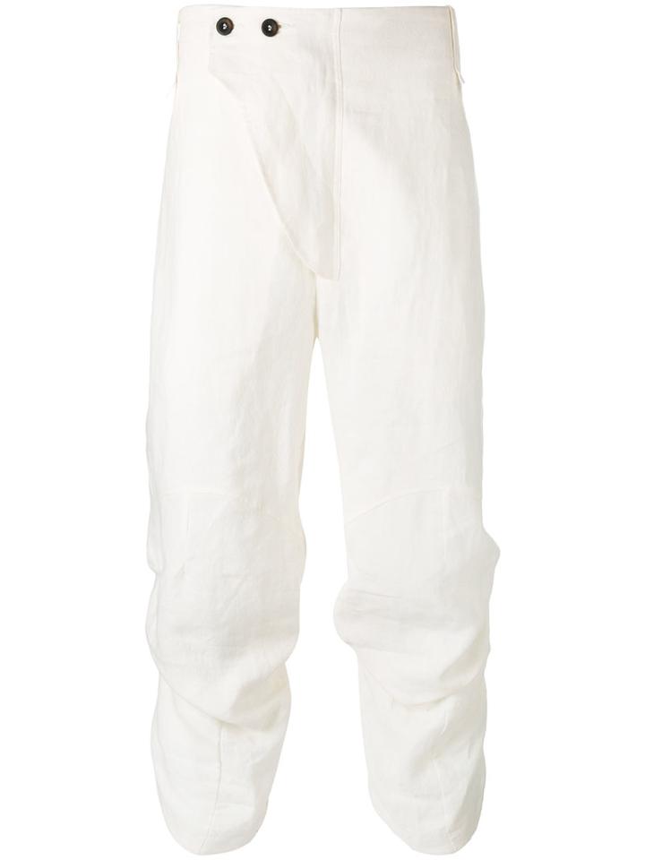 Lost & Found Ria Dunn - Cropped Pants - Men - Cotton/hemp - Xl, White, Cotton/hemp