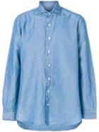 Lardini Embroidered Detail Shirt - Blue