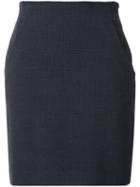 Loveless Mid-rise Straight Skirt, Women's, Size: 36, Grey, Polyester