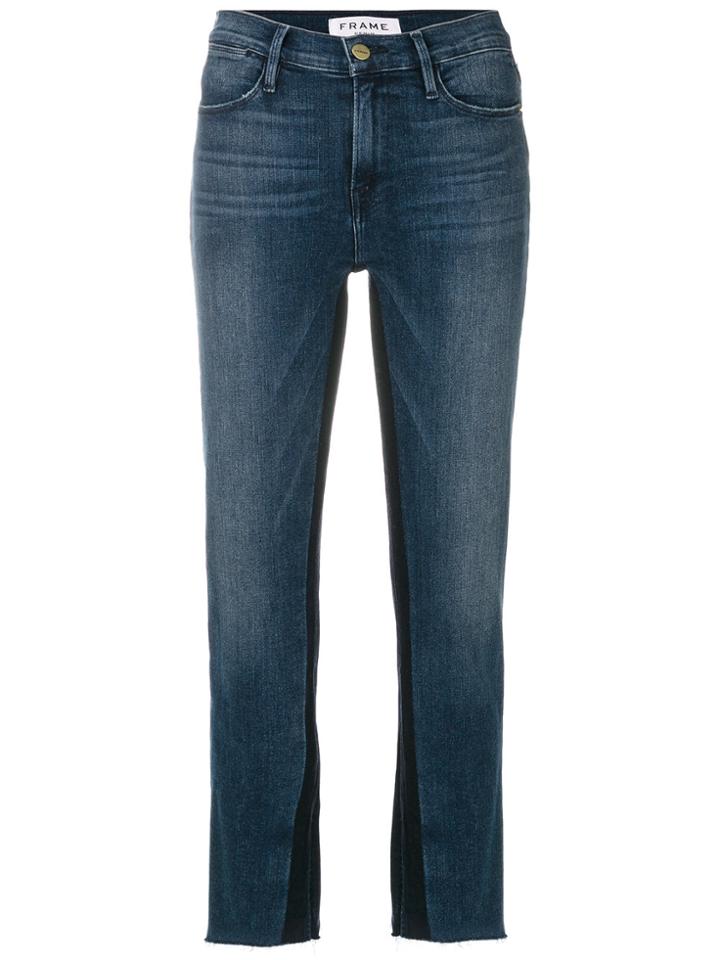 Frame Denim Elaine Cropped Jeans - Blue