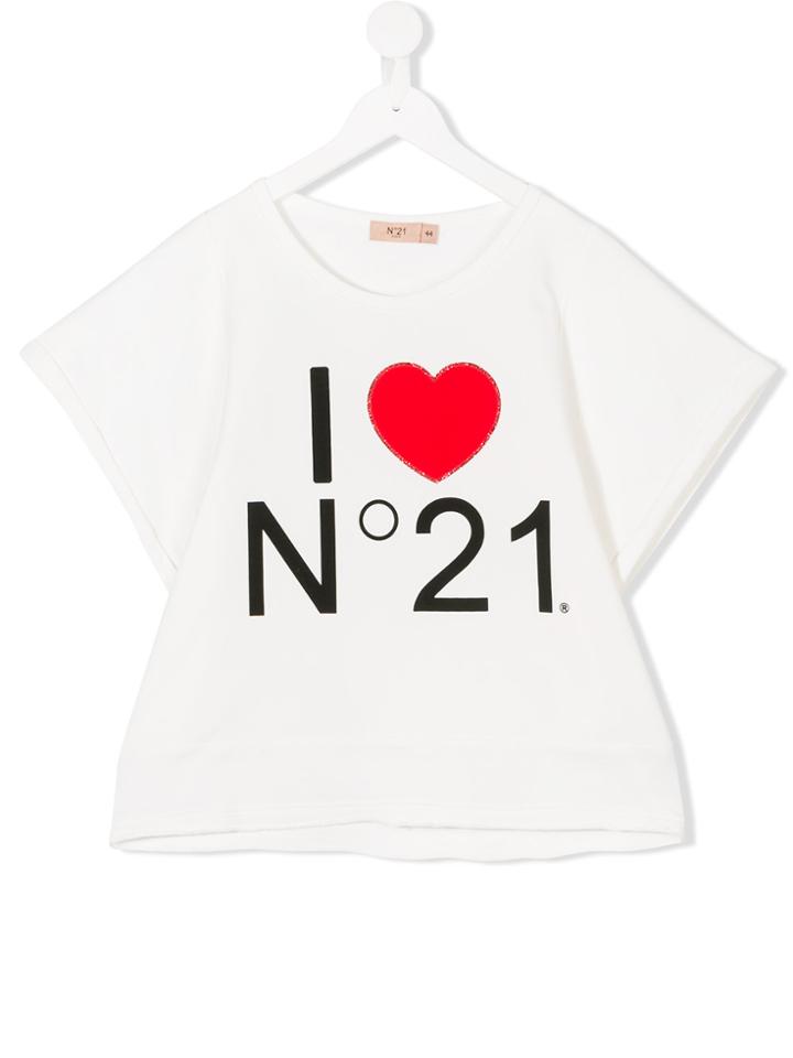 No21 Kids Printed T-shirt - White