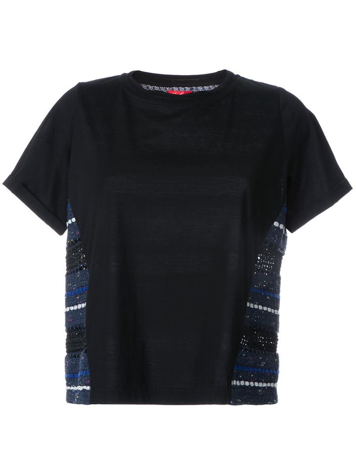 Coohem - Tweed Detail Blouse - Women - Cotton/linen/flax/acrylic/cupro - 38, Black, Cotton/linen/flax/acrylic/cupro