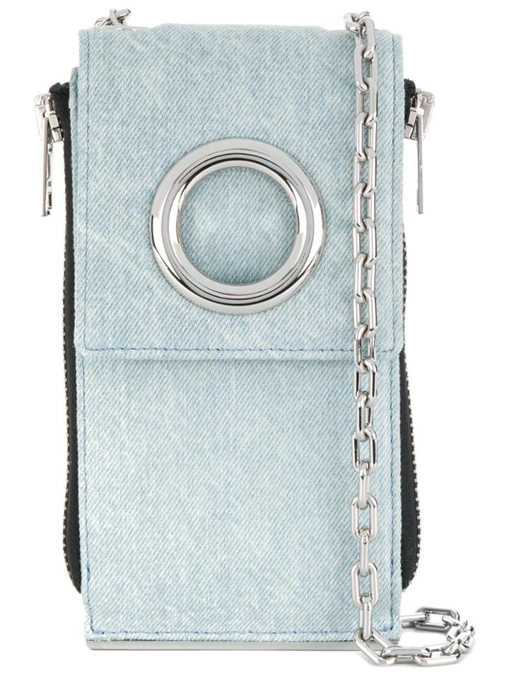 Alexander Wang Denim Riot Shoulder Wallet Bag - Blue