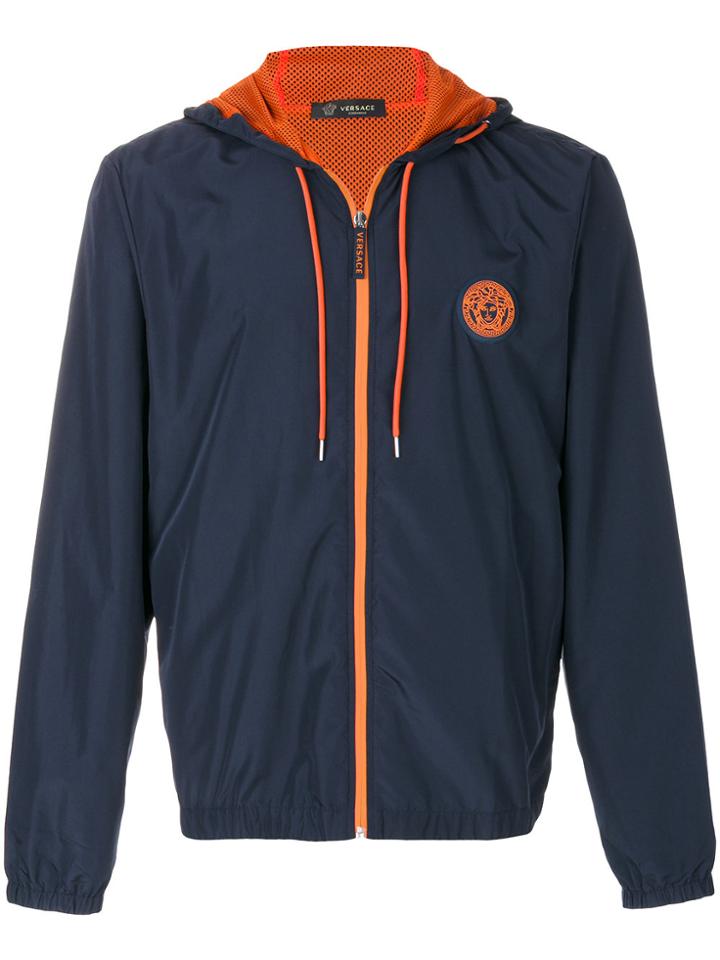 Versace Medusa Zip Up Jacket - Blue
