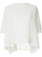 Toogood Boxy Striped Top - White