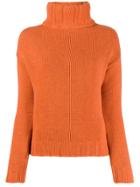 Aragona Turtleneck Knit Jumper - Orange