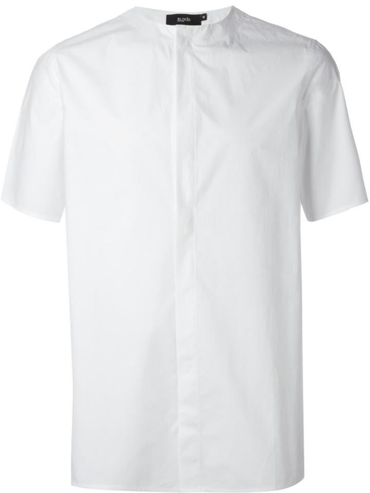 Blood Brother Collarless Shirt, Men's, Size: M, White, Cotton