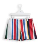 Marni Kids Striped Shorts, Girl's, Size: 12 Yrs, White