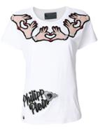 Philipp Plein Hand Appliquéd T-shirt - White