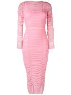 Dolce & Gabbana Ruched Cocktail Dress - Pink