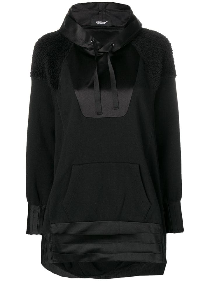 Undercover Contrasting Panel Hoodie - Black