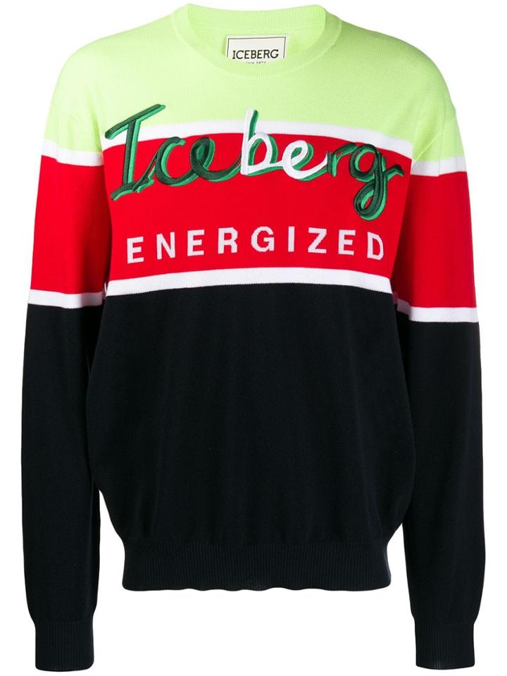 Iceberg Logo Embroidered Sweater