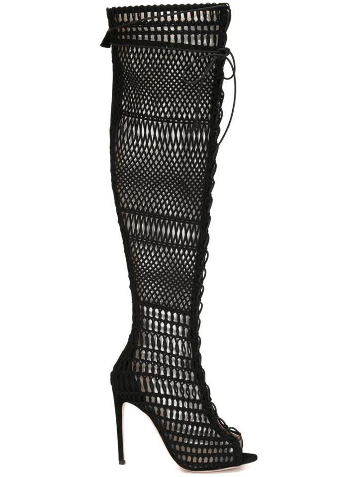 Giambattista Valli Open Toe Lace-up Boots