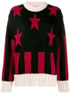 Shirtaporter Star Pattern Sweater - Black