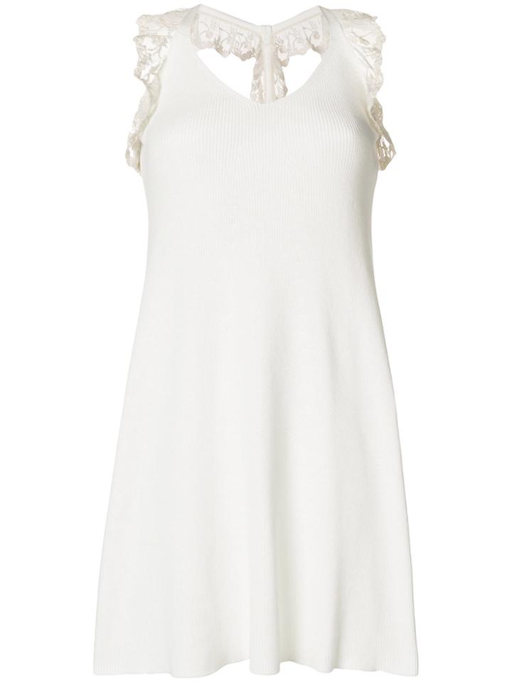 Twin-set Flared Mini Dress - White