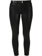 Frame Denim Skinny Trousers, Women's, Size: 26, Black, Lamb Skin/cotton/nylon/spandex/elastane