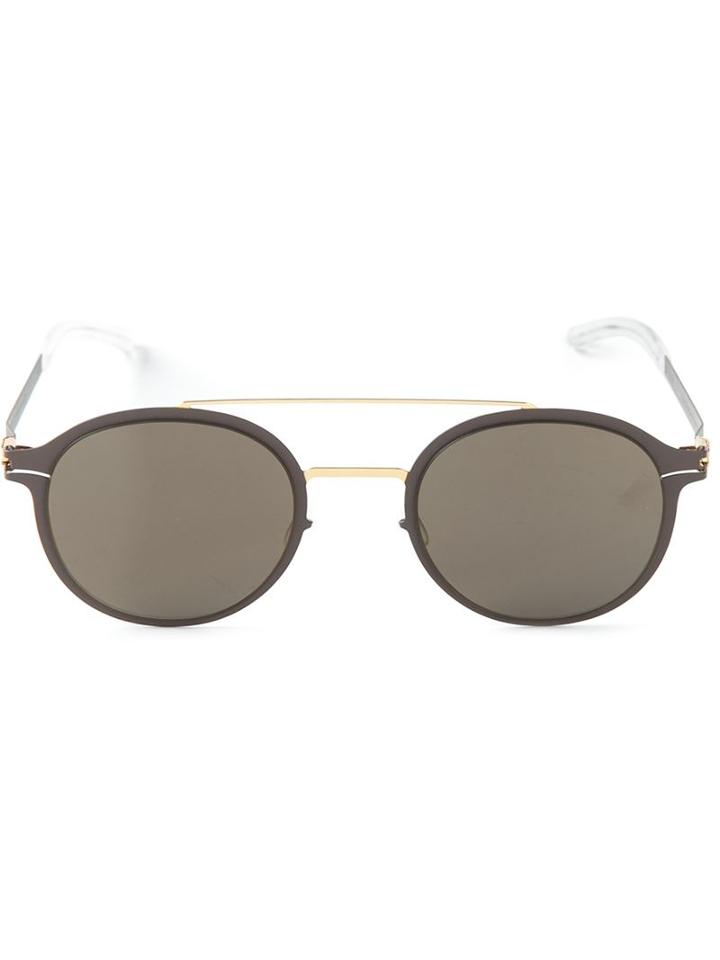 Mykita 'crosby' Sunglasses, Adult Unisex, Grey, Stainless Steel