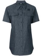 Rochas Short Sleeve Denim Shirt - Black