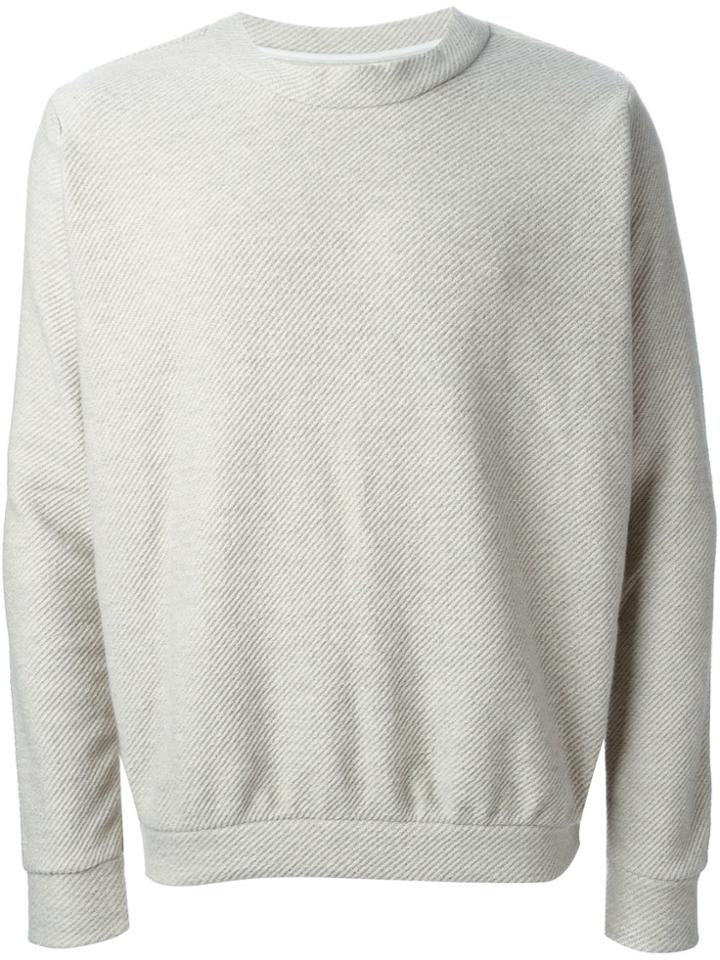 The Elder Statesman Cooked Cashmere Herring Crew Neck - Nude &