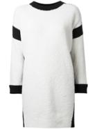 Theatre Products Longsleeved Knit Dress, Women's, White, Wool/acrylic/nylon/alpaca