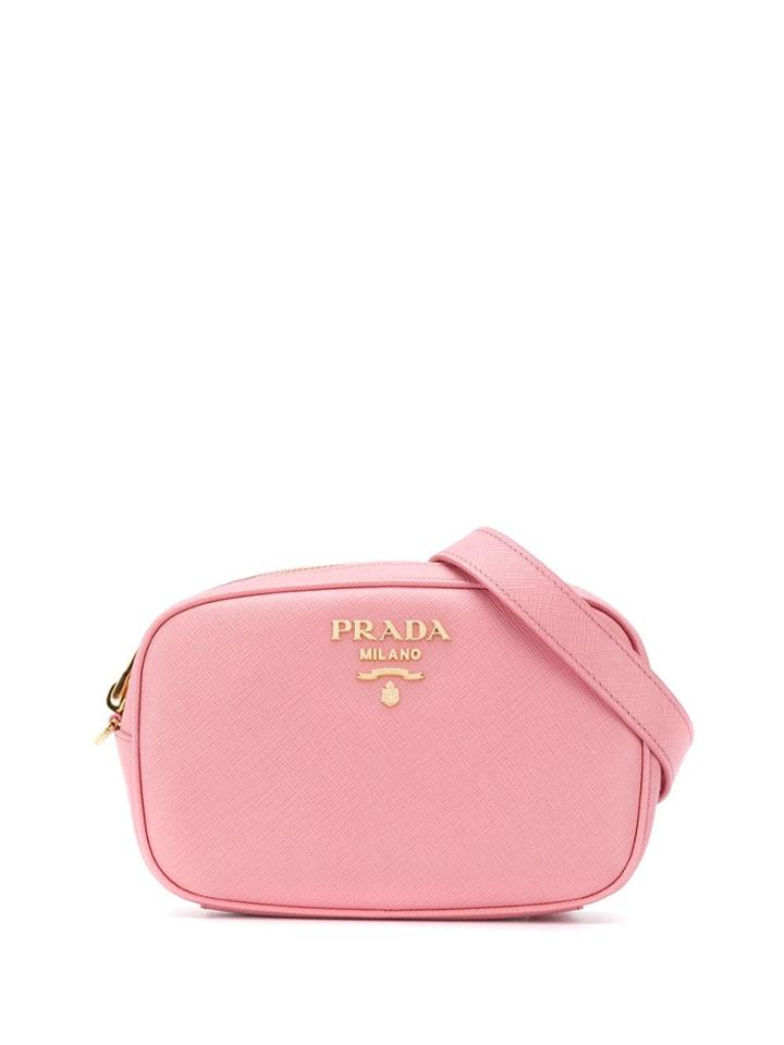 Prada Logo Plaque Camera Bag - Pink