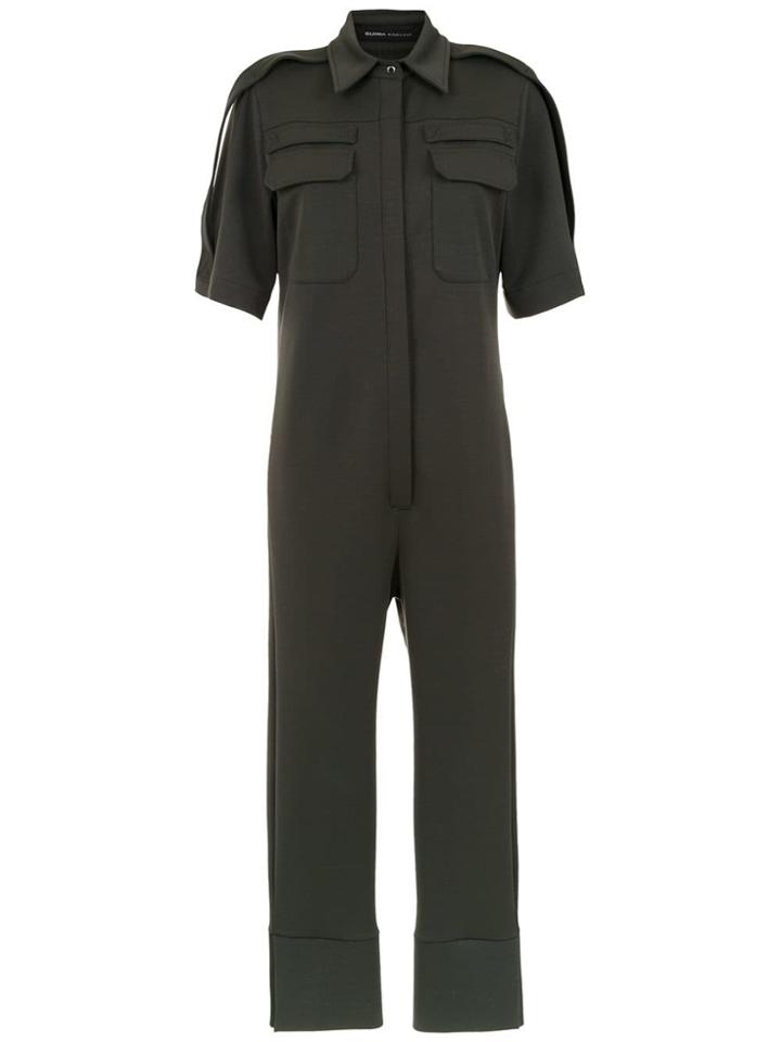 Gloria Coelho Safari Jumpsuit - Green