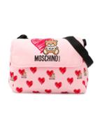 Moschino Kids Heart Print Changing Bag - Pink
