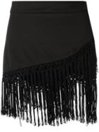 Amir Slama Fringed Skirt - Black