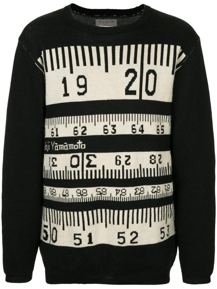 Yohji Yamamoto Vintage Tape Measure Jumper - Black