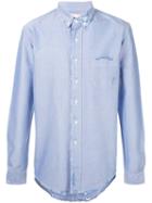 Palm Angels Button Down Shirt, Men's, Size: 48, Blue, Cotton