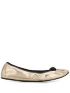 Salvatore Ferragamo Bow Detail Ballerina Flats - Gold