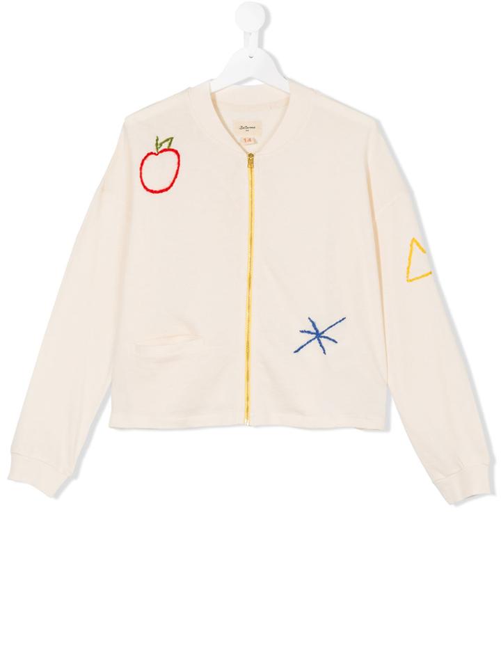 Bellerose Kids Zipped Bomber Jacket - Nude & Neutrals