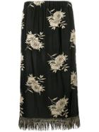 Etro Floral-print Midi Skirt - Black